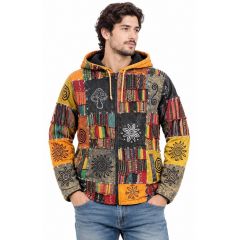 multicolour patchwork jacket